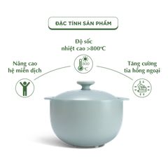 Nồi dưỡng sinh Vesta 2.0 L + nắp (CK) - Healthy Cook - Màu Xám 2