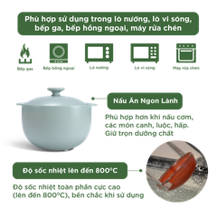 Nồi dưỡng sinh Vesta 2.0 L + nắp (CK) - Healthy Cook - Màu Xám 2