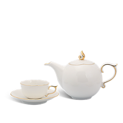 Bộ trà 0.7L Mẫu đơn - IFP - Viền Chỉ Vàng