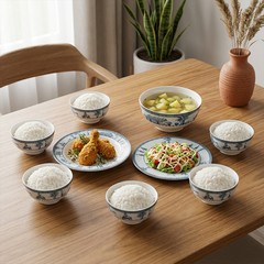 Bộ đồ ăn 9 sản phẩm - Jasmine - Thôn Dã