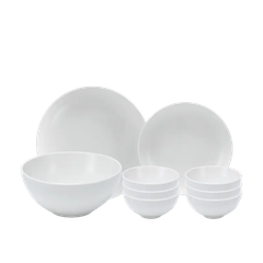 Bộ đồ ăn 09 sản phẩm - Timeless - Trắng