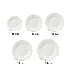 Dĩa tròn 15cm - Jasmine - Chỉ Vàng