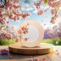 Dĩa tròn 20cm - Camellia - Hoa Đào
