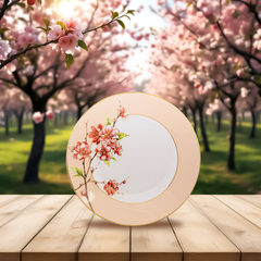 Dĩa tròn 20cm - Camellia - Hoa Đào