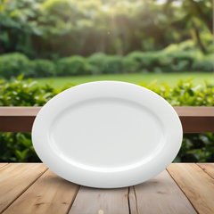 Dĩa Oval 25cm - Jasmine - Trắng