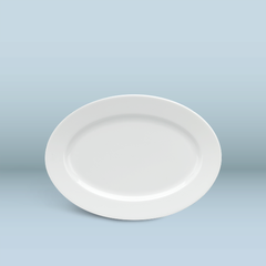 Dĩa Oval 25cm - Jasmine - Trắng