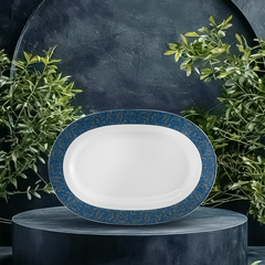 Dĩa Oval 32 cm - Camellia - Diệp Lục