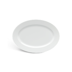 Dĩa Oval 21 Cm - Jasmine Lys - Trắng Ngà