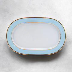 Dĩa oval 34 cm - Gastroline - Xanh Ngọc