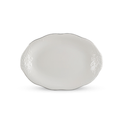 Dĩa Oval 25 cm - Đài Các IFP - Chỉ Bạch Kim