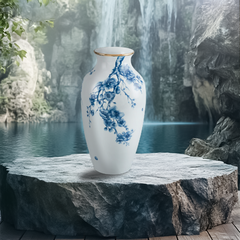 Bình Hoa 27 cm - Hoa Đào Cobalt