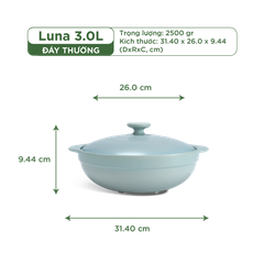 Nồi dưỡng sinh Vesta 3.0 L + nắp (CK) - Healthy Cook - Màu Xám 2
