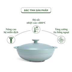 Nồi dưỡng sinh Vesta 3.0 L + nắp (CK) - Healthy Cook - Màu Xám 2