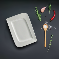 Dĩa chữ nhật 33 x 23 cm - Harmony Lys - Trắng Ngà