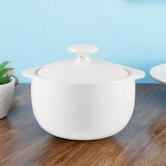 Thố cá nhân tròn cao Vesta 0.35 L + nắp - Misc Assortment Trắng