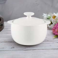 Thố cá nhân tròn cao Vesta 0.35 L + nắp - Misc Assortment Trắng