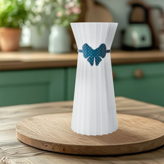 Bình hoa Thanh Tú 30 cm - Nơ Xanh Đậm