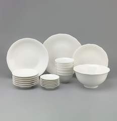 Bộ đồ ăn 22 sản phẩm - Mẫu đơn IFP - Trắng Ngà