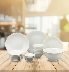 Bộ đồ ăn 22 sản phẩm - Mẫu đơn IFP - Trắng Ngà