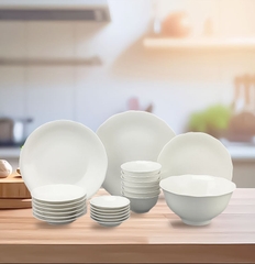 Bộ đồ ăn 22 sản phẩm - Mẫu đơn IFP - Trắng Ngà