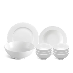 Bộ đồ ăn 9 sản phẩm - Jasmine - Trắng