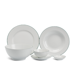 Bộ đồ ăn 36 sản phẩm - Jasmine - Chỉ Xanh Lá