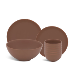 Bộ đồ ăn 09 sản phẩm - Timeless - Màu Nâu