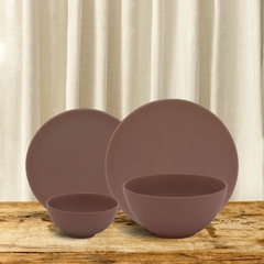 Bộ đồ ăn 09 sản phẩm - Timeless - Màu Nâu