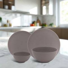Bộ đồ ăn 09 sản phẩm - Timeless - Màu Xám 3