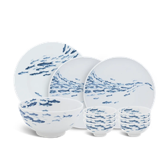 Bộ đồ ăn 10 sản phẩm - Jasmine - Cá Cơm Sương Mờ
