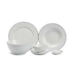 Bộ đồ ăn 22 sản phẩm - Jasmine - Chỉ Xanh Lá