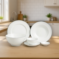 Bộ đồ ăn 22 sản phẩm - Jasmine - Chỉ Xanh Lá