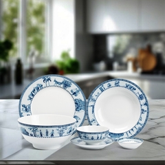 Bộ đồ ăn 10 người 36sp JAS Thôn dã