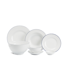 Bộ đồ ăn 6 người 25 sản phẩm - Camellia - Chỉ xanh dương