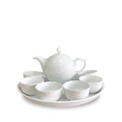 Bộ trà 0.3 L - Sen - Trắng