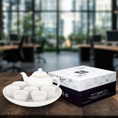 Bộ trà 0.35 L - Jasmine -Viền Chỉ Vàng