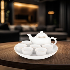 Bộ trà 0.35 L - Jasmine -Viền Chỉ Vàng