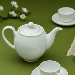 Bộ trà Camellia - Trắng