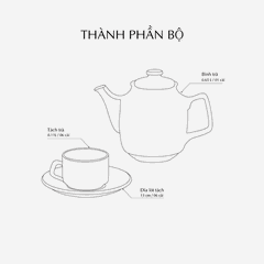 Bộ trà 0.65 L - Hoàng Cung - Hồn Việt