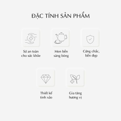 Bộ trà 0.65 L - Hoàng Cung - Sen Ngọc