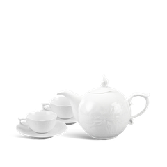 Bộ trà 0.7 L - Sen - Trắng