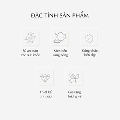 Bộ trà cao 0.8 L - Sago - Hoa Hồng