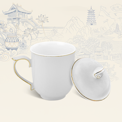 Ca trà 0.30 L - Mẫu Đơn - Chỉ Vàng