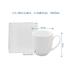Ca trà 0.40 L - Camellia - Trắng
