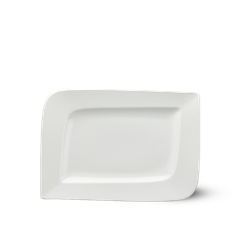 Dĩa chữ nhật 33 x 23 cm anh vũ Lys Trắng Ngà
