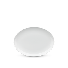 Dĩa elip 25cm - Camellia - Trắng