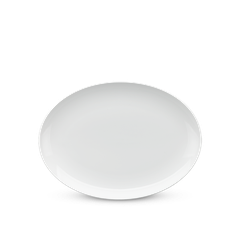 Dĩa elip 32cm - Camellia - Trắng