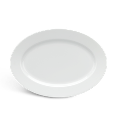 Dĩa Oval 25 Cm - Jasmine Lys - Trắng Ngà