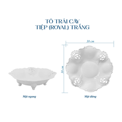 Tô trái cây - Tiệp - Trắng