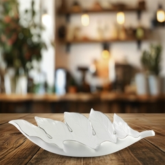 Dĩa trái cây Lá Sake 42.5 cm (Chỉ Bạch Kim)